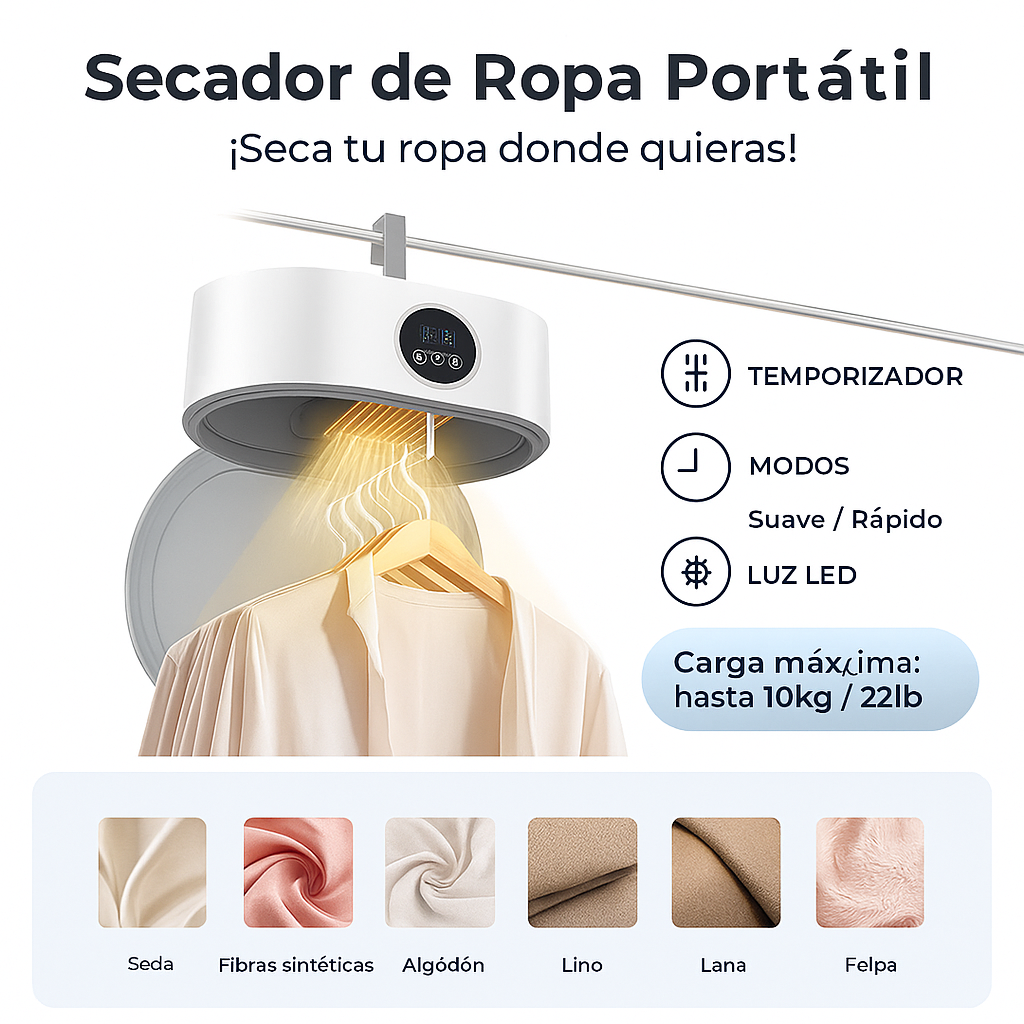 SECADOR DE ROPA PORTATIL