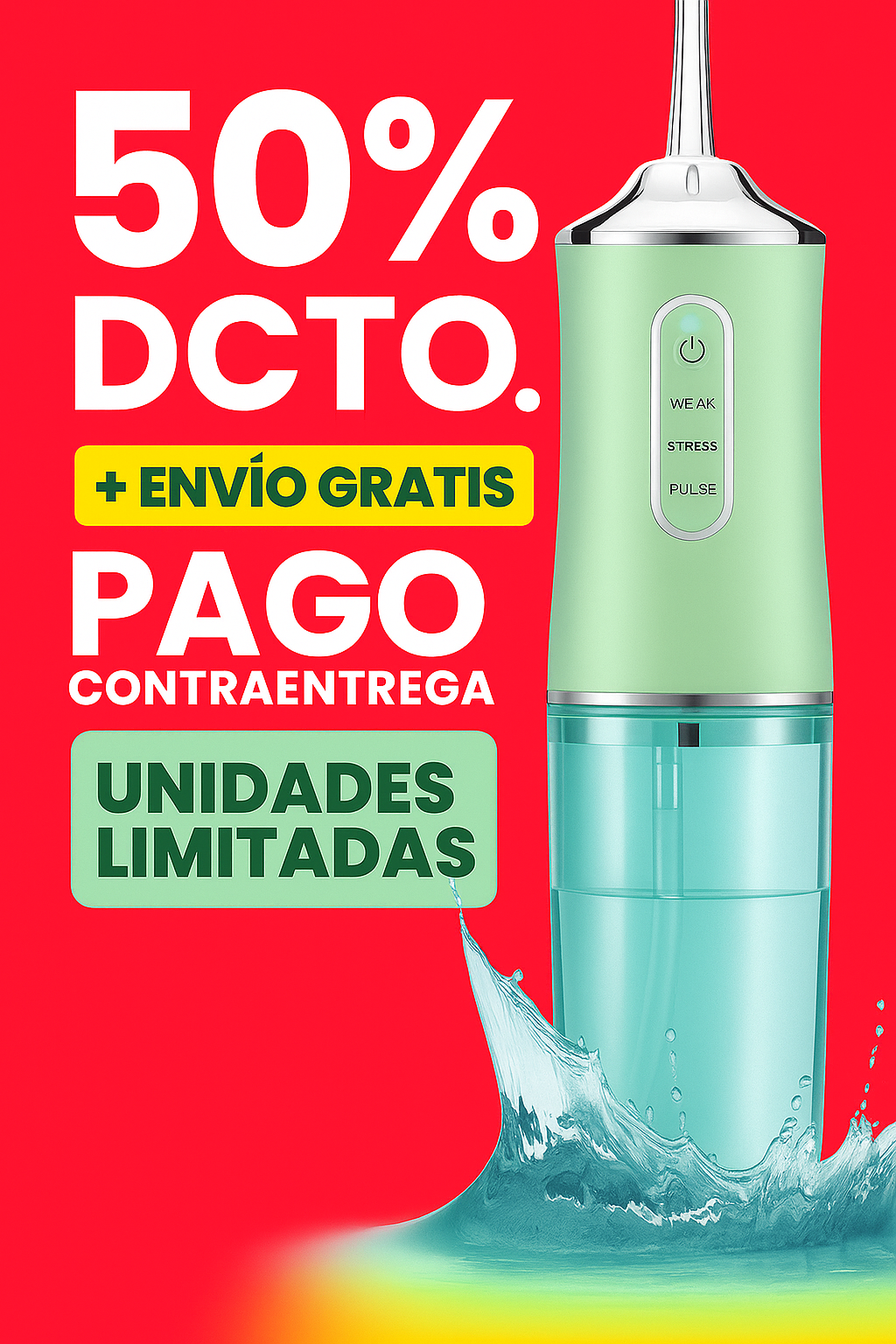 IRRIGADOR BUCAL PRO 4 EN 1 - Limpieza Profunda y Encías Saludables