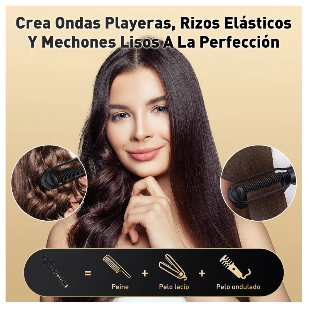 ✨ BEAUXMILE™ | Cepillo Alisador 3 en 1