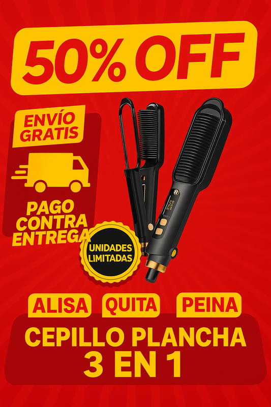 ✨ BEAUXMILE™ | Cepillo Alisador 3 en 1
