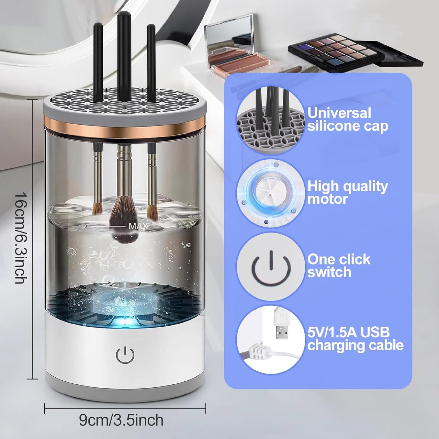 BRUSHCLEAN PRO -  LAVADORA DE BROCHAS PORTÁTIL